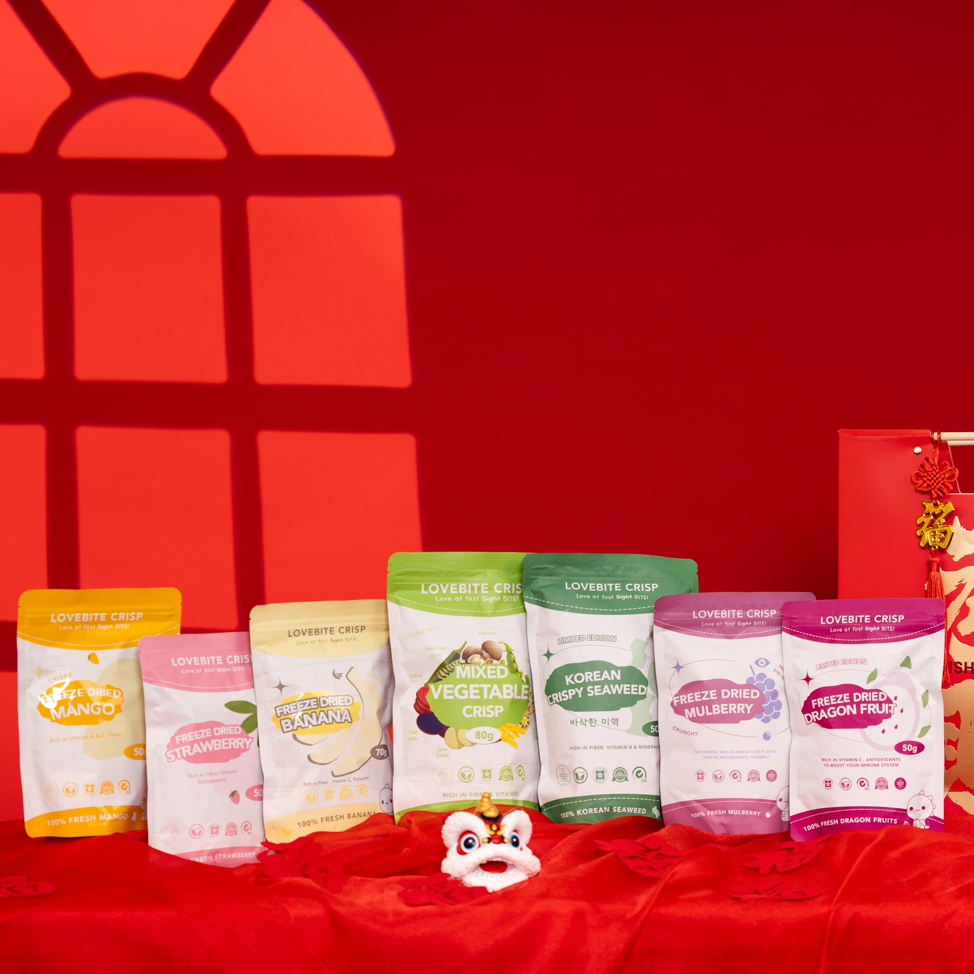 LoveBite Crisp Freeze-Dried Fruits Special: Buy 7, Get 1 Free (Limited-Edition Mangosteen Flavour !)